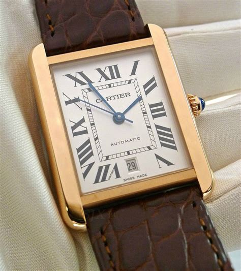 mens cartier fake watches|replica cartier tank watch for men.